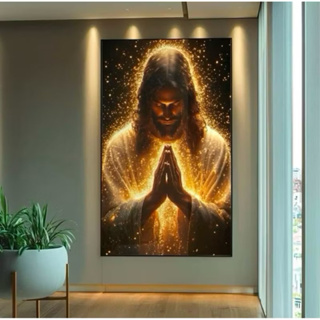 QUADRO DECORATIVO JESUS CRISTO VARIAÇÕES, EM MDF COM IMAGEM FULL HD em Oferta na Shopee
