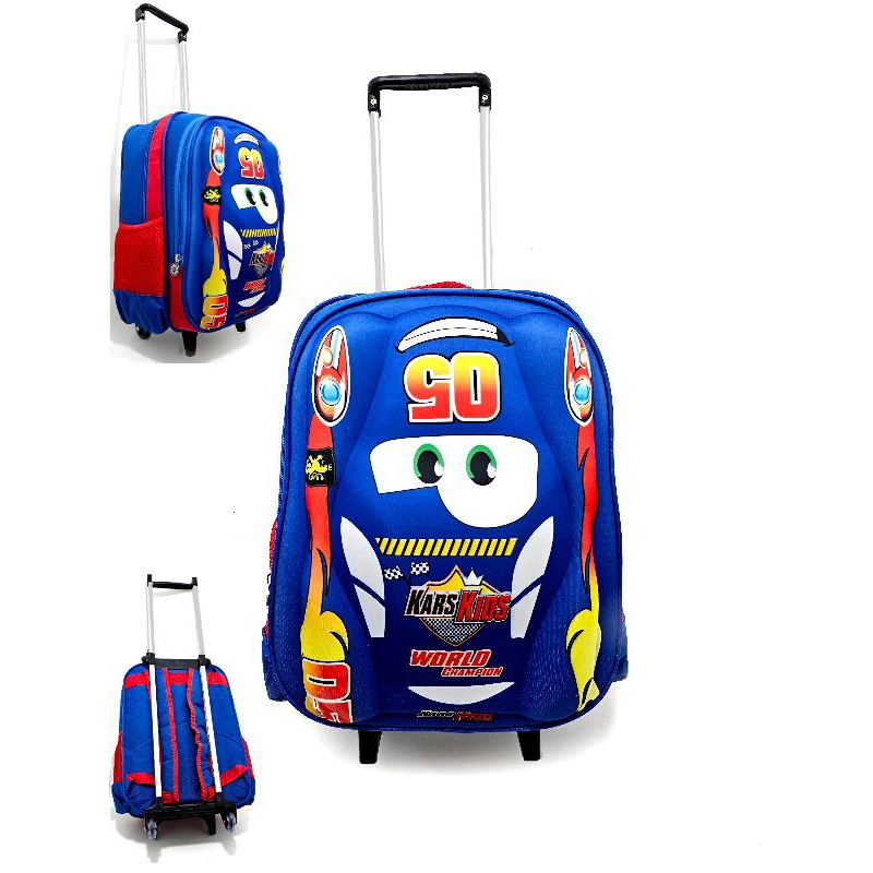 Mochila De rodinha Escolar Reforçada Infantil Minino Carro Alto Relevo 4514 em Oferta na Shopee