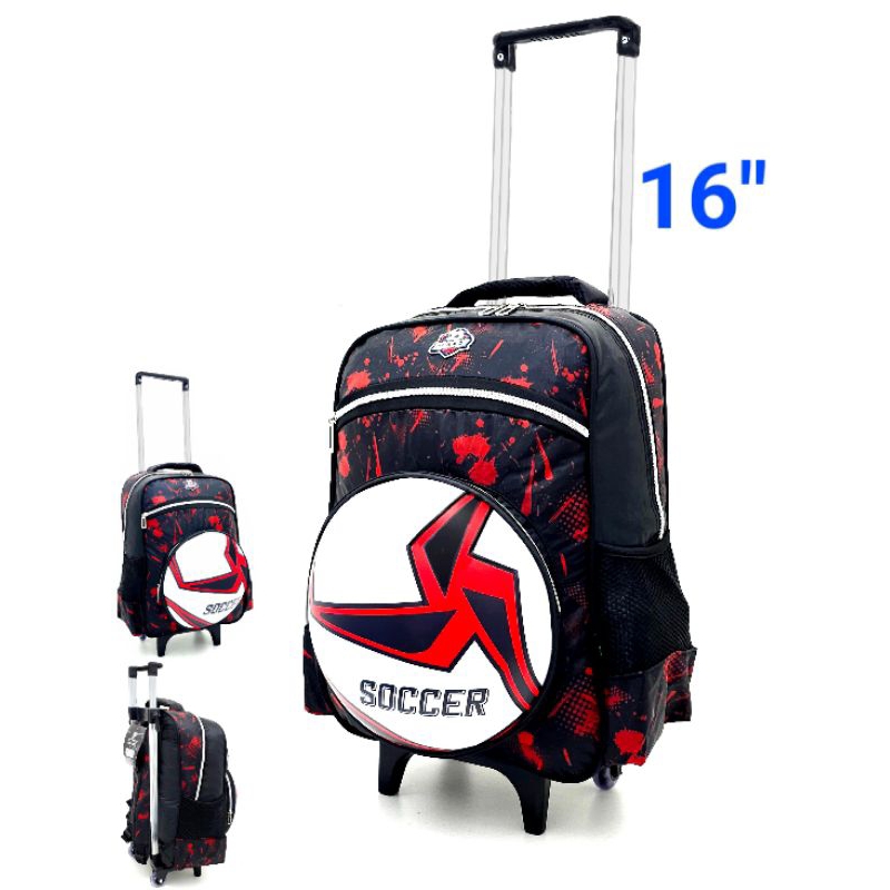 Mochila De Carrinho Escolar Reforçada Infantil De Bola Alto Relevo Grande Mínino 101