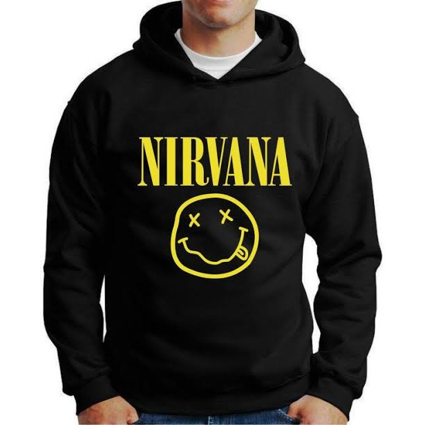 Moletom Blusa Frio Casaco Nirvana Smile Rock Banda Grunge - Quentinho Casaco Masculino E Feminino - Envio Rápido - Big V