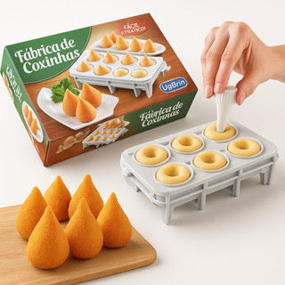 Formas Fábrica Coxinha Coxinhas Salgado Modelador Faz 8 Coxinhas