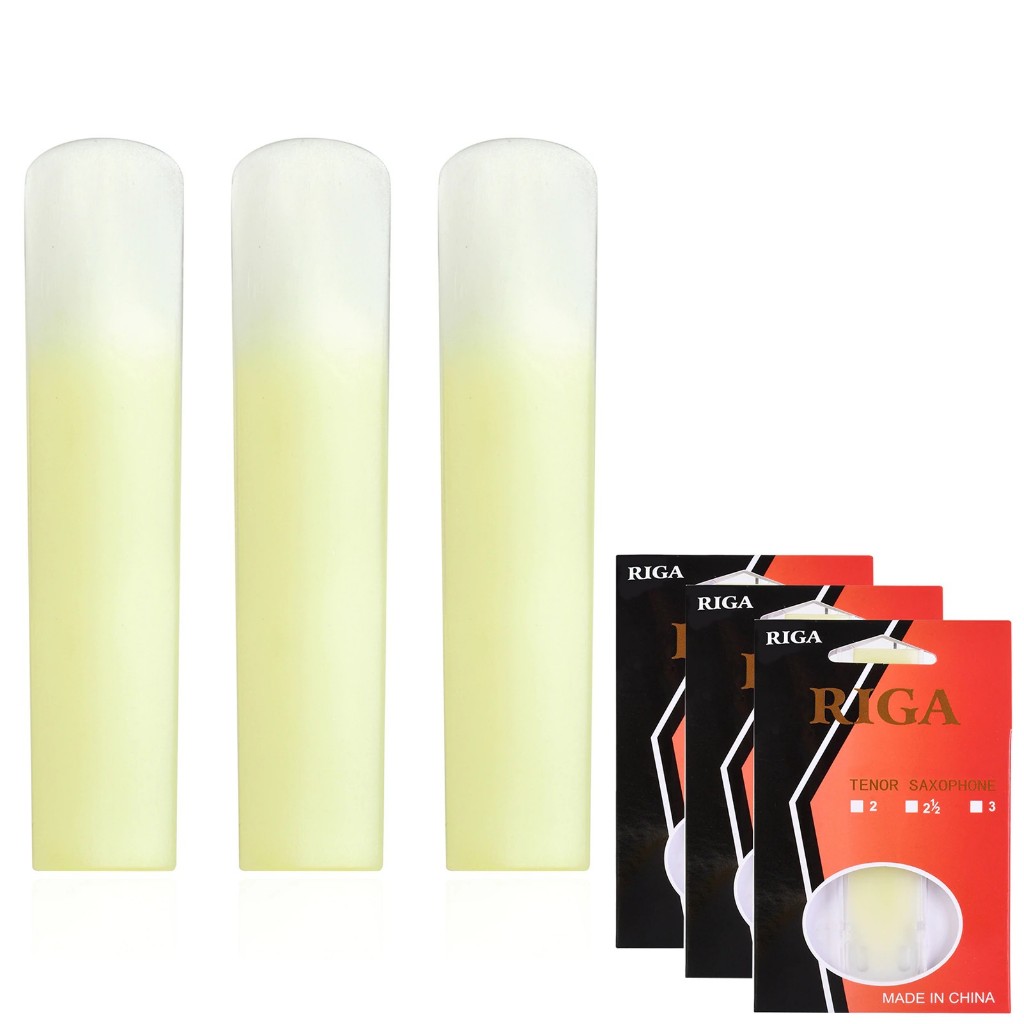Kit 3 Palhetas Acrílicas Riga Para Sax Tenor 1.5 / 2.0 / 2.5