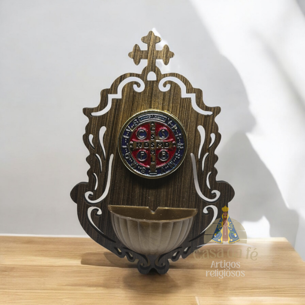 Porta Água Benta São Bento- Um Toque de Fé e Tradição para Seu Lar! em Oferta na Shopee