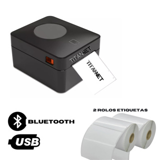 Impressora De Etiqueta Térmica Tipo Zebra CC450 CC431 + 500 Etiquetas 10x15 + 1 Suporte de Etiqueta em Oferta na Shopee