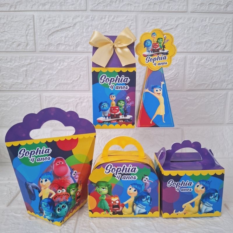 Personalizados Divertidamente (PEGUE E MONTE) - kit festa - lembrancinhas - caixinhas personalizadas - aniversário
