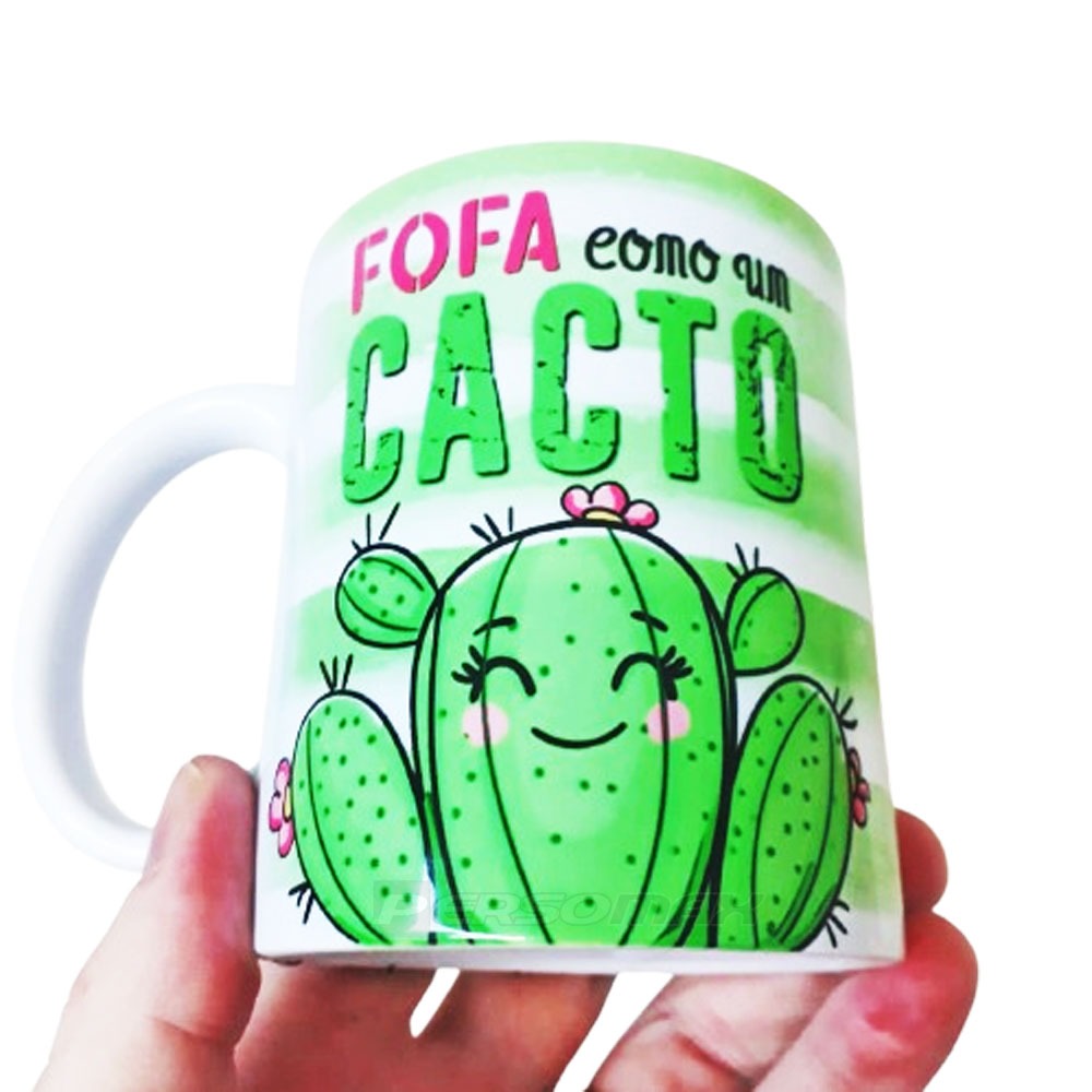 Caneca Fofa Como Um Cacto  Xícara de Cerâmica Meme Cacto Presente Mulher Amiga Irmã Mãe Brava