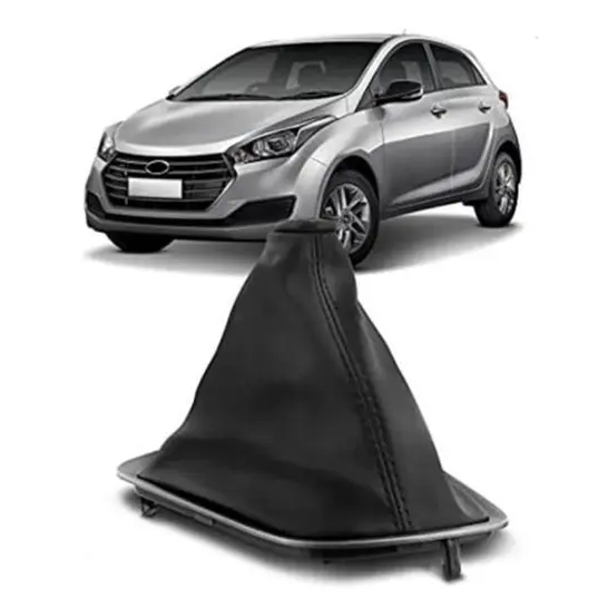 Coifa da Alavanca do Câmbio com a Base Cinza para Hyundai HB20 Motor 1.0 ano 2012 até 2019