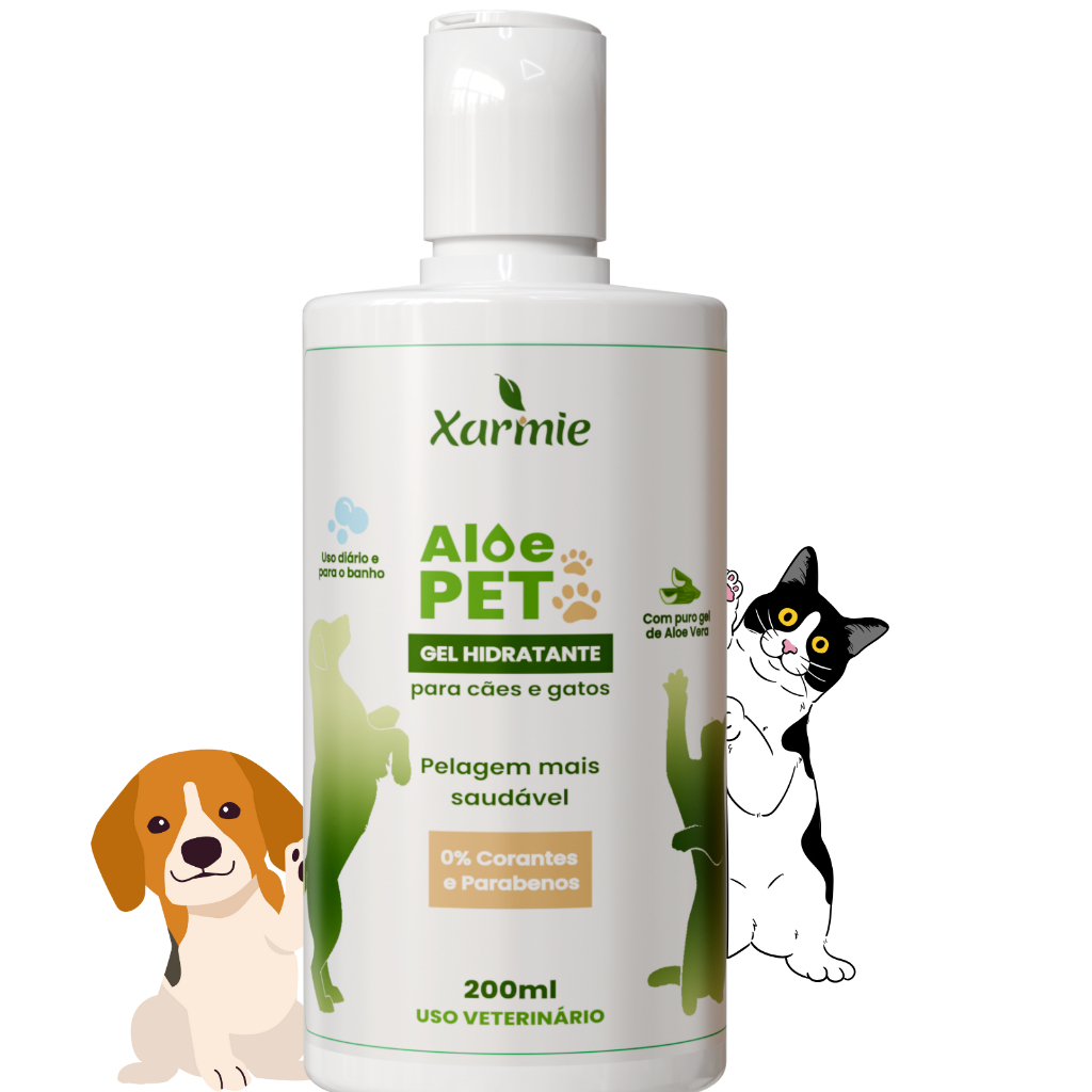 Antialérgico Lambeduras Ressecamento e Coceiras - Aloe Pet Gel de Babosa Patas Nariz e Pelagem 200g em Oferta na Shopee