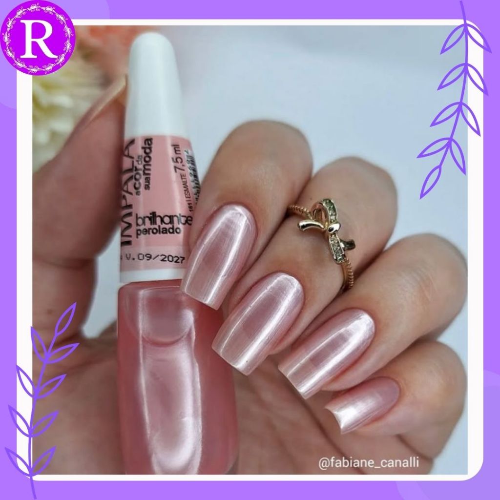Esmalte Impala Brilhante Coleção A Cor Da Sua Moda Perolado 7,5ml - rosa claro, rosa perolado. em Oferta na Shopee