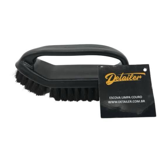 Escova Limpa Couros Estofados Cerda Macia Detailer