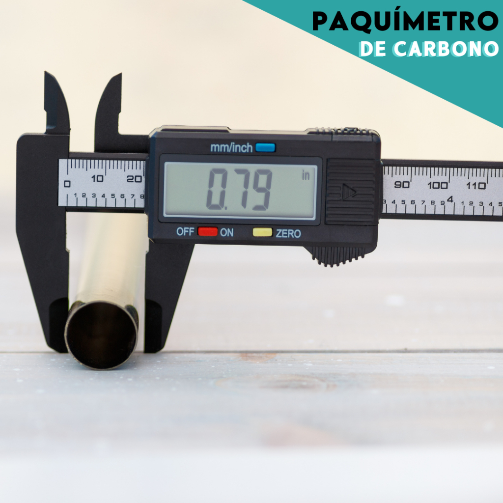 Paquímetro de Carbono com Tela Digital – Ideal para Medidas Internas e Externas - MN