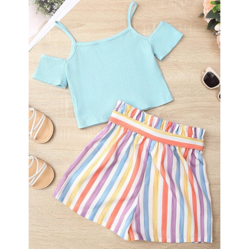 Conjunto infantil feminino macacão + blusa