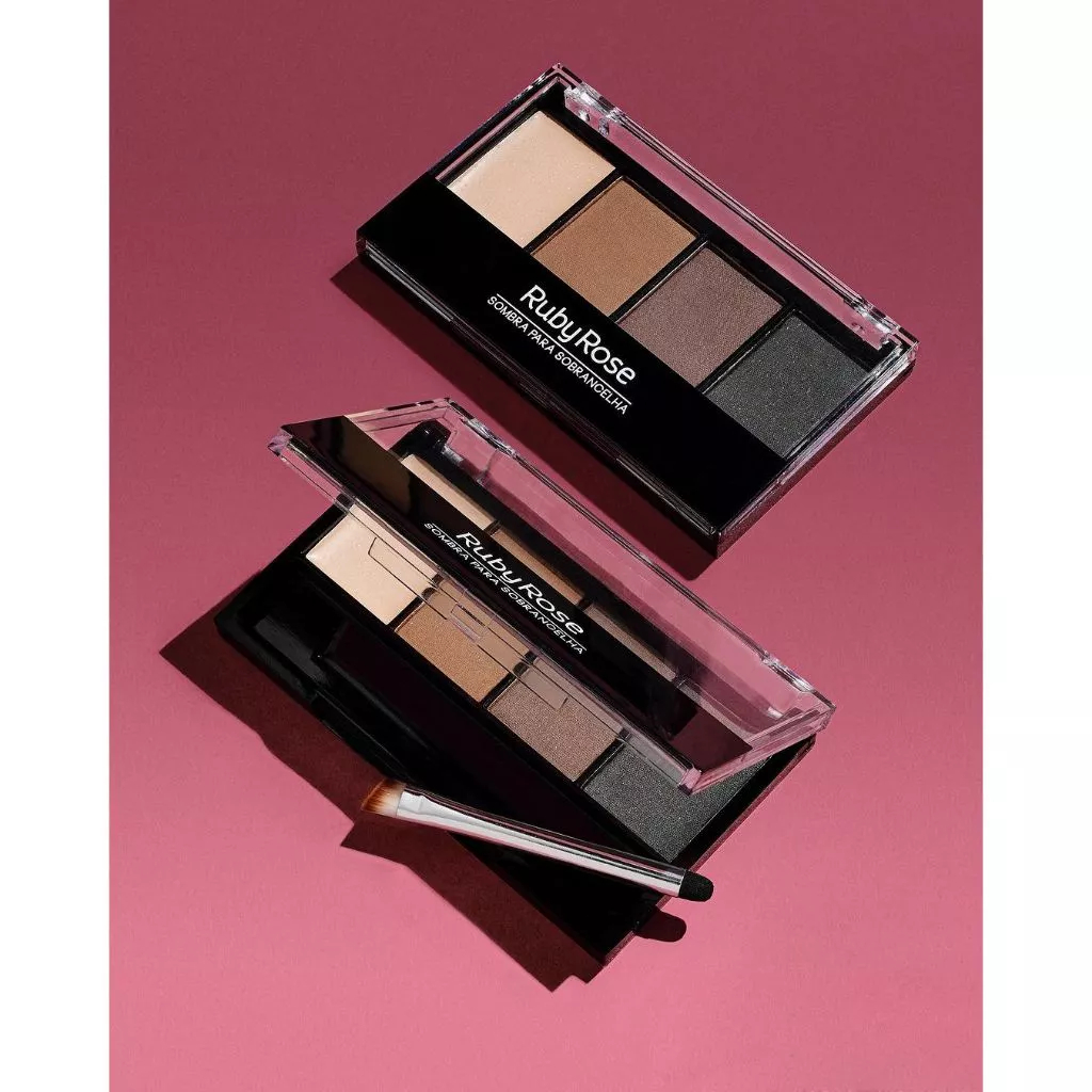 Paleta de Sombra para Sobrancelha Profissional Quarteto by Ruby Rose 6.8g