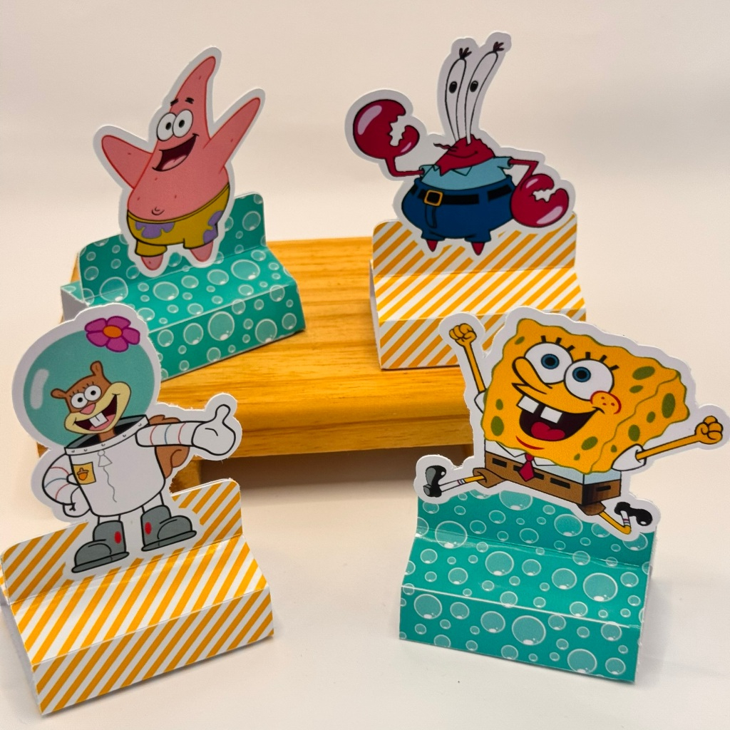 20 porta bis SEM NOME de PRONTA ENTREGA lembrancinha de aniversário porta doces tema esponja bob personalizado