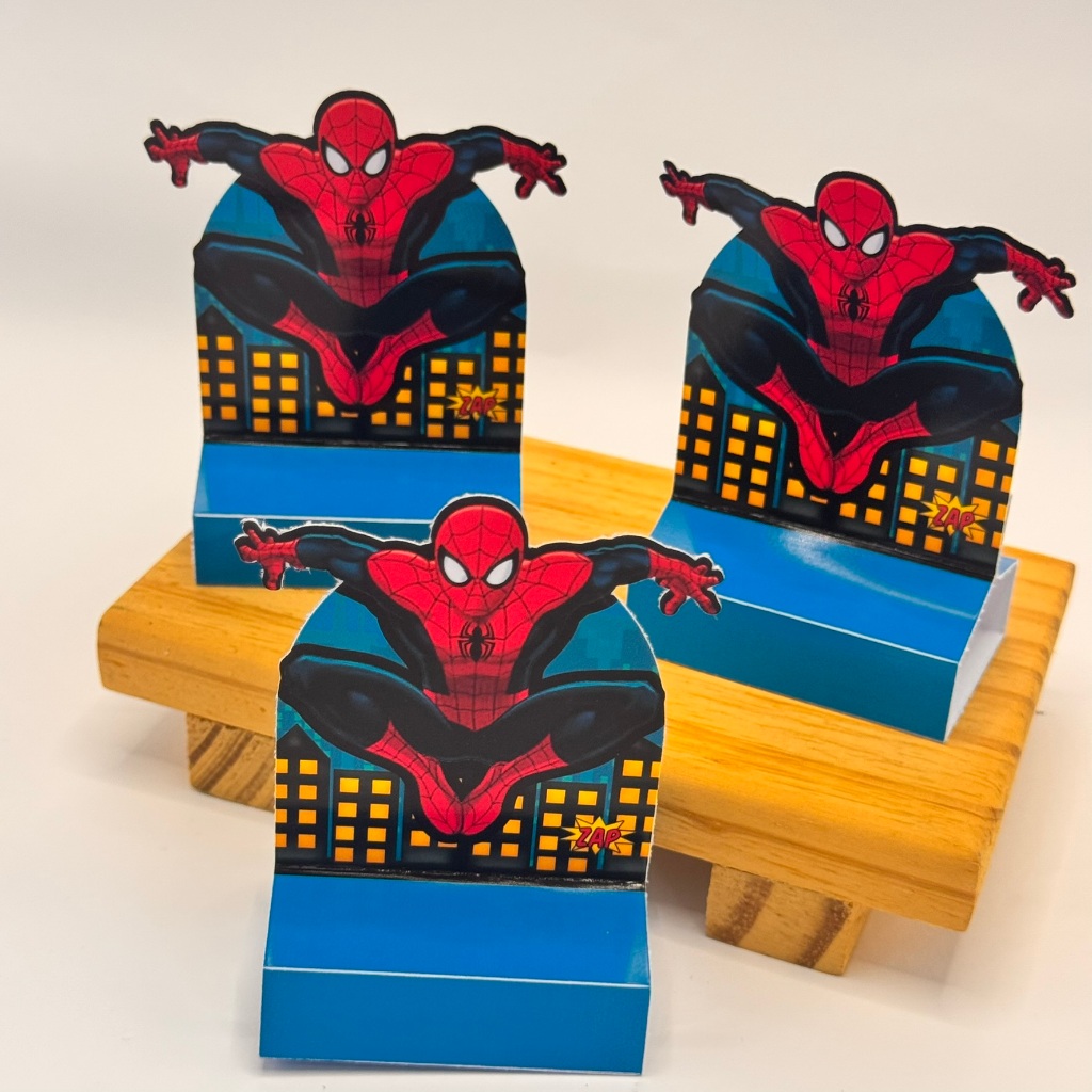 20 porta bis SEM NOME de PRONTA ENTREGA lembrancinha de aniversário porta doces tema homem aranha personalizado M
