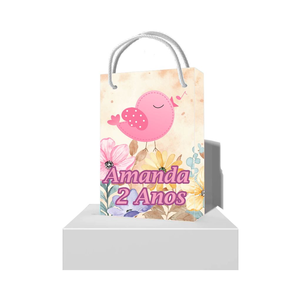 Sacolinha Surpresa para Lembrancinha Jardim Encantado - Sacolinha Personalizada Jardim Encantado