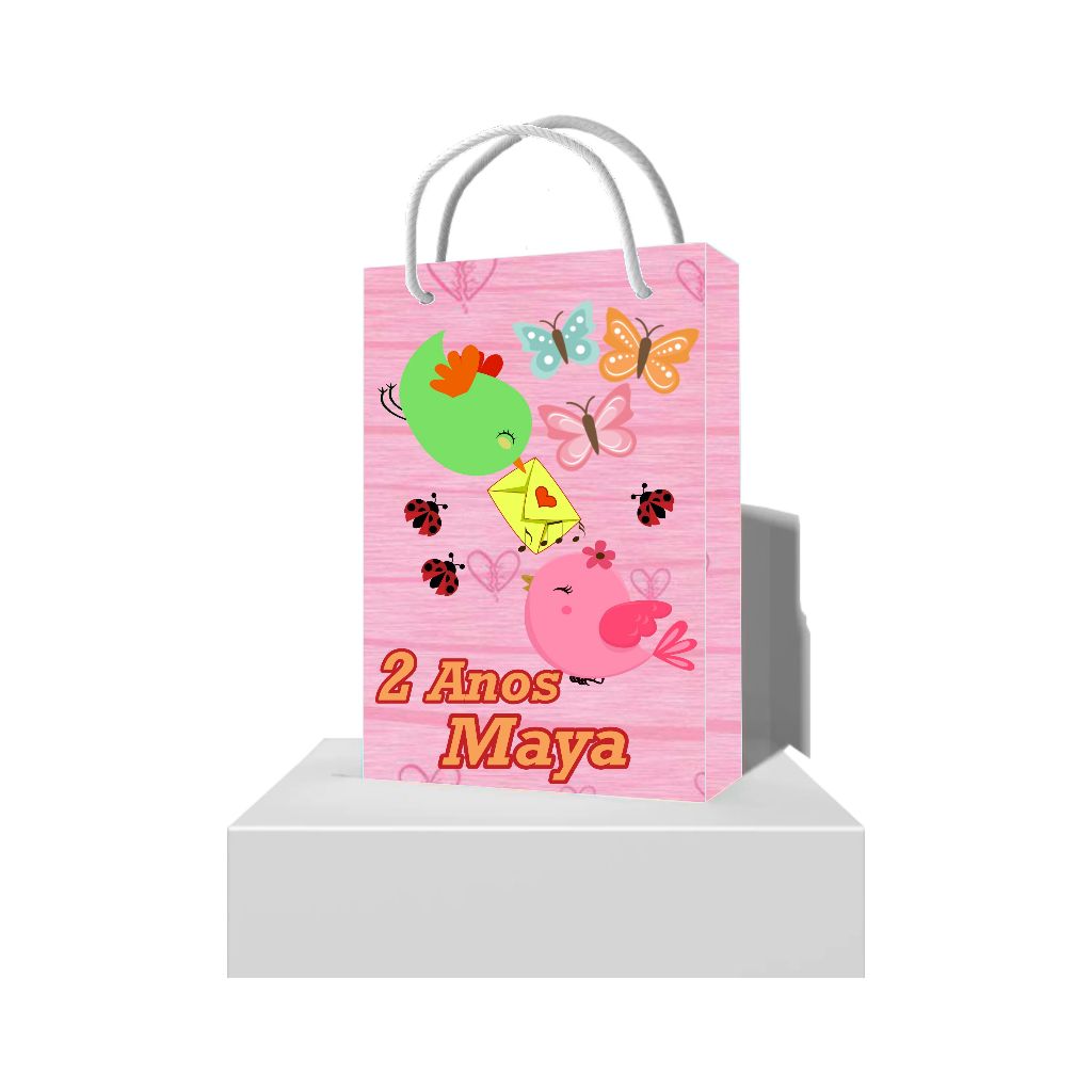 Jardim Encantado Sacolinha Personalizada Festa de Aniversário Infantil - Sacolinha Supresa Infantil