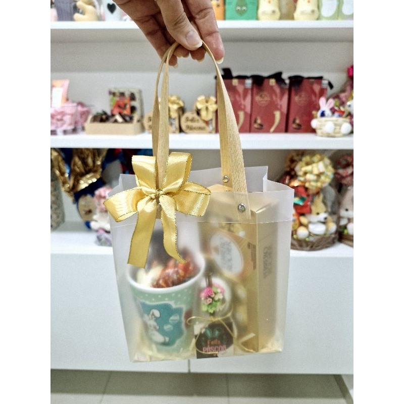 kit de Sacolas de Plástico Transparente Fosco Para embrulhar Presentes em Oferta na Shopee