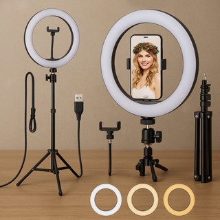 Ring Light Iluminador Anel Luz  Polegadas 10 - 6 com Tripé Ajustavel Praticidade iluminador  Premium em Oferta na Shopee