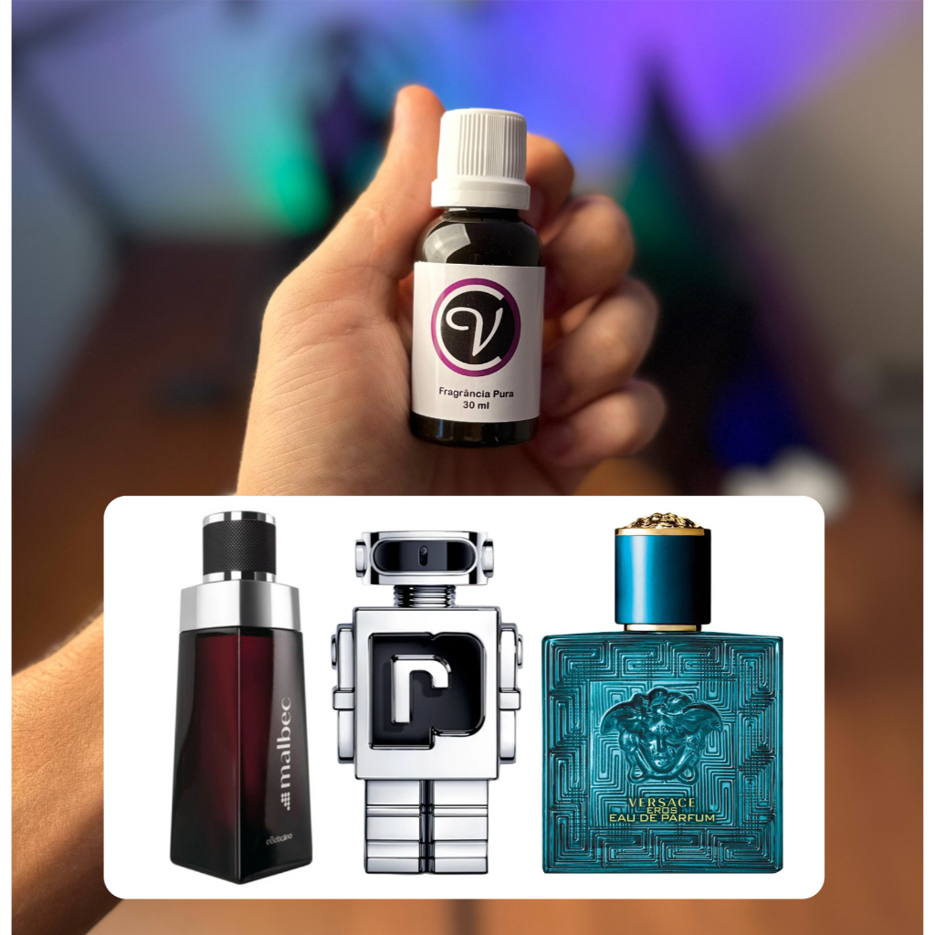 Kit 3 Essências de 30ml Alta Qualidade Perfumes Aromatizantes