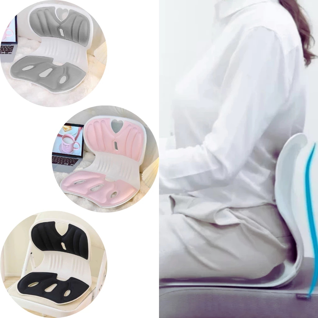 Cadeira de correção de postura adulta cadeira de apoio lombar almofada de assento de escritório