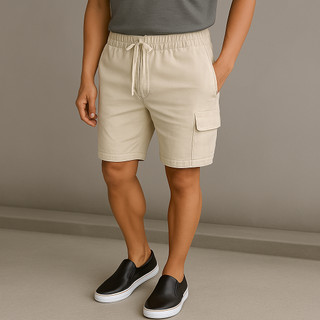 Bermuda Short Cargo Masculino Casual com Bolsos Laterais Masculina Verão Diversas Cores Street Curto