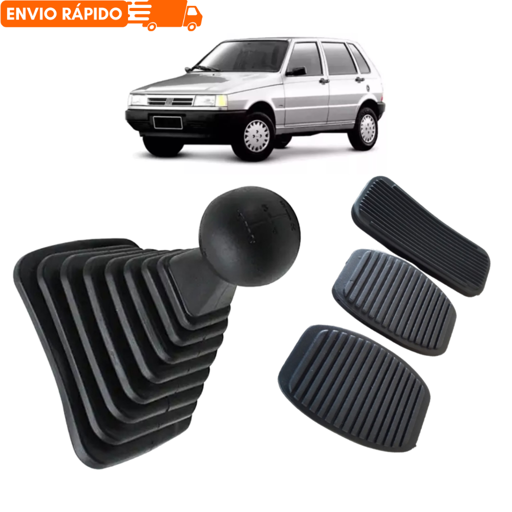 Imagem Kit Coifa Manopla Câmbio + Capa Pedal Uno Fiorino Premio Elba 1994 à 2003