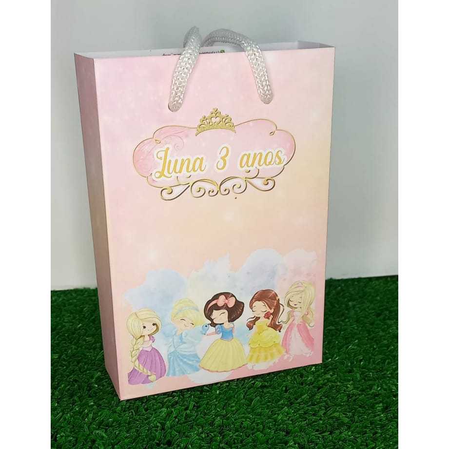 Sacolinha personalizada Princesas Disney Cute- PEGUE E MONTE