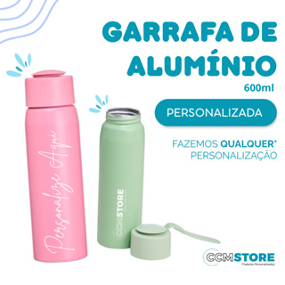 Garrafa 600ml com Alsa Para Transporte, Personalizada - Logo, NomeTime, Profissão e etc... em Oferta na Shopee