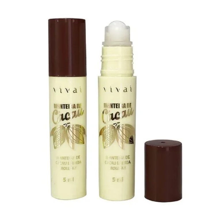 Protetor labial manteiga de Cacau Roll-On.Proteção boca, lábio dia a dia, hidratante natural.SKU-124