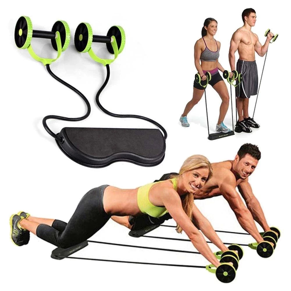 Aparelho Ginástica Revoflex Roda Abdominal Portátil Aparelho Exercícios Malhar Academia em Casa Emagrecer