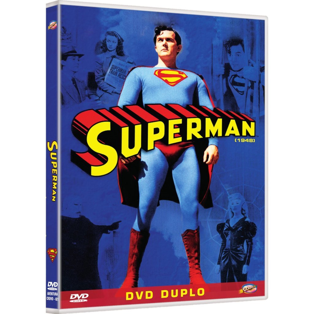 DVD Superman Filme Clássico 1948 Duplo LACRADO Preto e Branco Legendado Super Homem