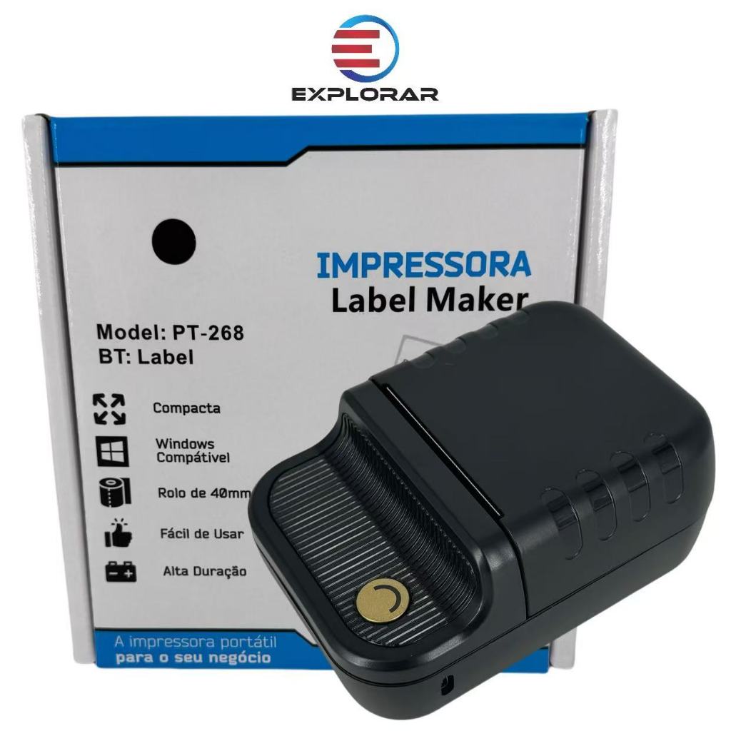 Mini Impressora Térmica De Etiquetas Bluetooth Para Celular iOS Android