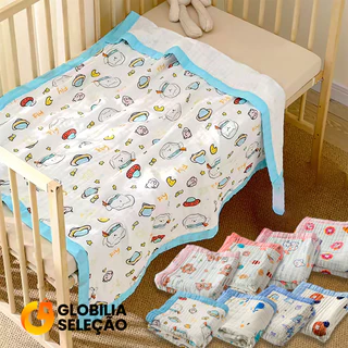 Toalha de Banho Bebê 100% Algodão Soft Super Absorvente 6 Camadas de Tecido fralda 105 x 105cm
