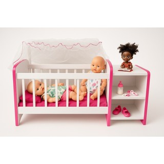 Brinquedo Berço para Bonecas Infantil Cômodas Véu / Reborns / Comodas / Bercinho