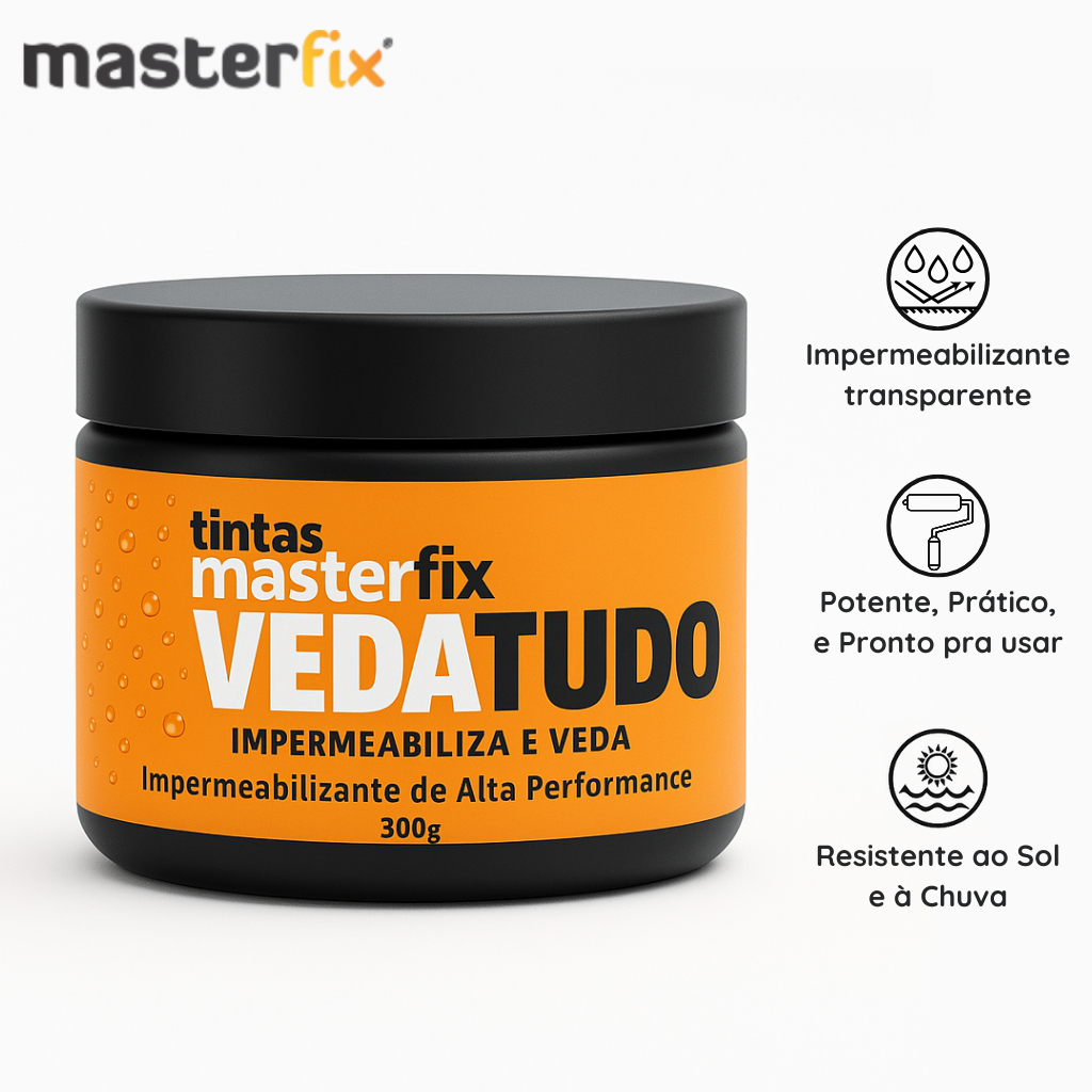 Impermeabilizante Veda Tudo Massa de Revestimento Transparente 300g em Oferta na Shopee