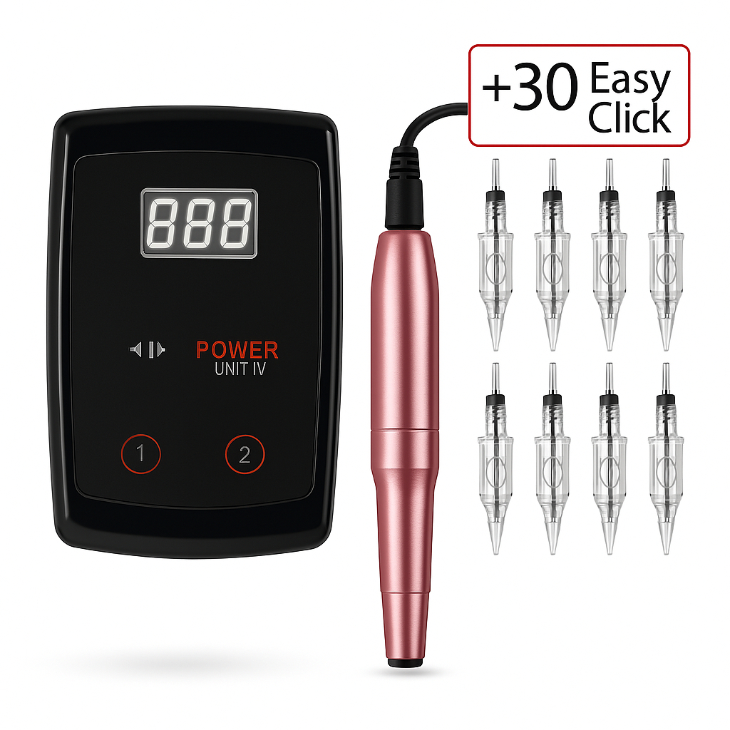 Dermógrafo Cheyenne Profissional + Cartuchos Easy Click + Peles de Treino em Oferta na Shopee