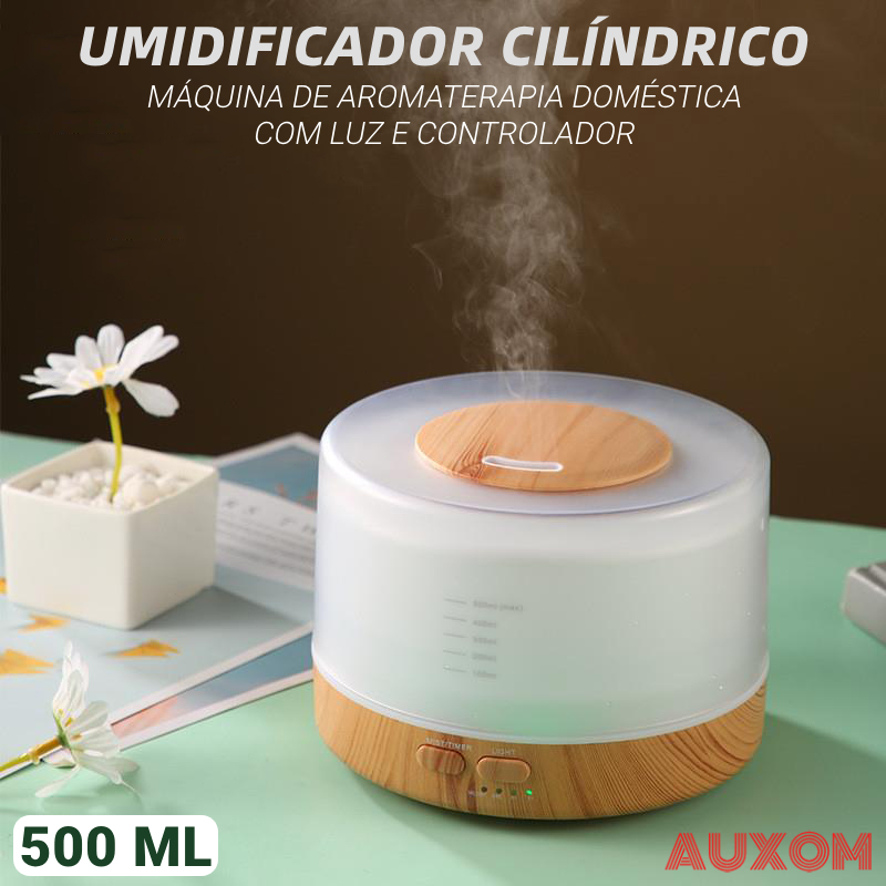 500ML Silent Difusor de Aromas Umidificador/Difusor de Ar Ultra Sônico Com 7 Cores de Luz ...