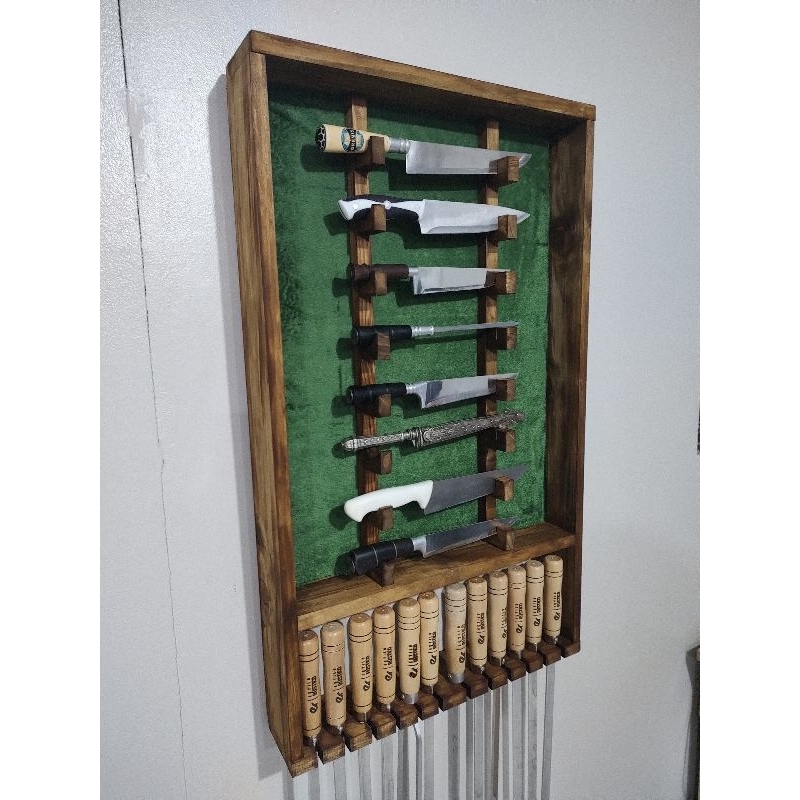 Porta Espetos com suporte para facas 55x90 - PE5590F em Oferta na Shopee