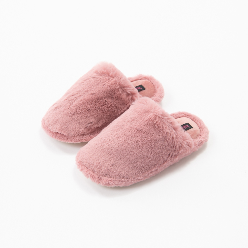 Pantufa de Pelúcia Confortável Chinelo Adulto com Solado Antiderrapante Feminina Espuma Interna Pelúcia Quentinha Lisa