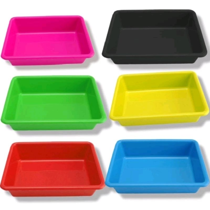 Kit 2 Bandejas Pequenas Retangular Plástico Multiuso Alimentos Organização