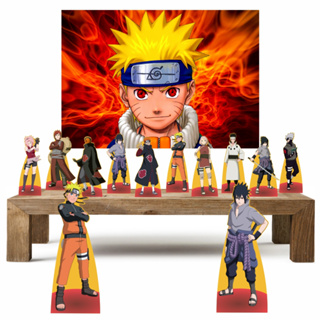 Naruto Kit Prata 10 de mesa 2 de chão + painel de lona Decoração de festa infantil em Oferta na Shopee