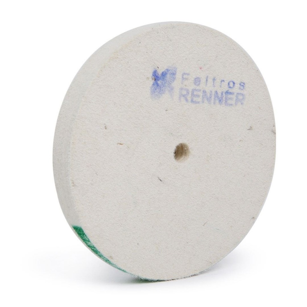 Disco De Feltro Renner Largo Ø200x20mm Furo De 1/2 Polimento Cutelaria 100% De Lã
