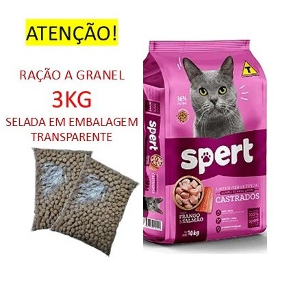 Ração Spert Gatos Castrados Premium 36% de Proteína A Granel 3kg