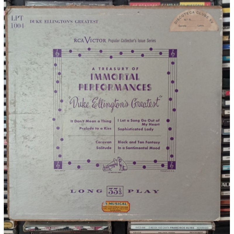 LP Importado Duke Ellington Greatest Immortal Performances 1954