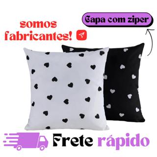 Kit 2 pçs Almofadas cheias 40X40 (ENCHIMENTO DE SILICONE) decorativas sala sofa quarto Algodao Ziper em Oferta na Shopee
