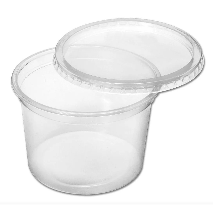 POTE REDONDO C/ TAMPA - 25 und - COPOZAN 145/250/380/500/780/1000ml (bolo, congelar, gelatina, sopa)