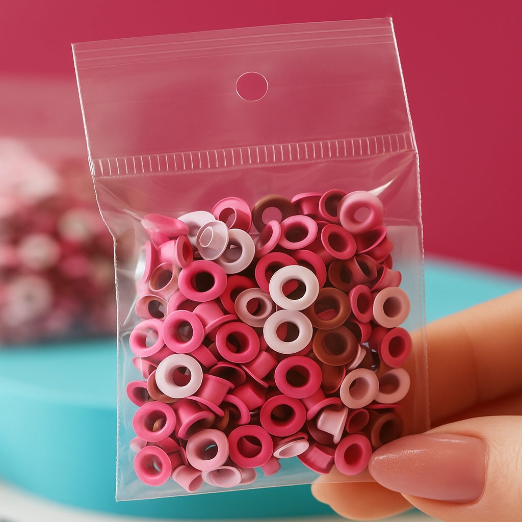 100 unidades (aproximadamente) Ilhós Nº 3/6 (Nº 54) Alumínio Sortido Tons Rosa em Oferta na Shopee