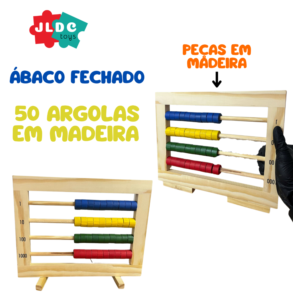 Ábaco Fechado Escolar Pedagógico Matemática