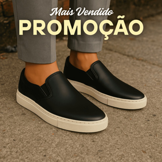 Tênis Masculino Sem Cadarço Estilo Slip On Casual Confortável Básico Moderno Dia a Dia em Oferta na Shopee
